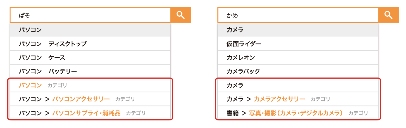 カテゴリサジェスト
