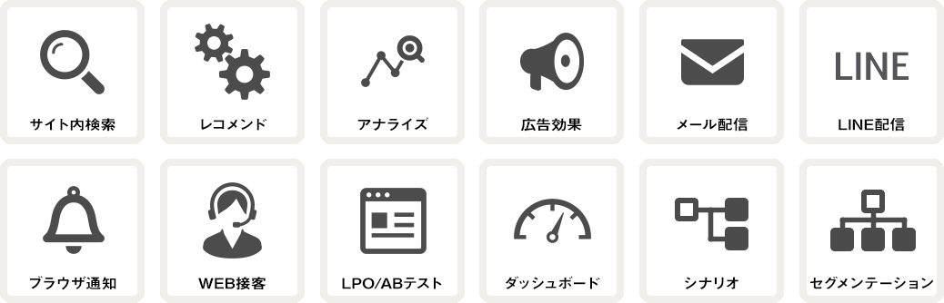 マーケティングツールと組み合わせる豊富な機能