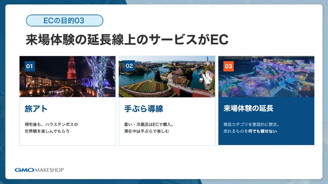 スライド19 来場体験の延長線上のサービスがEC